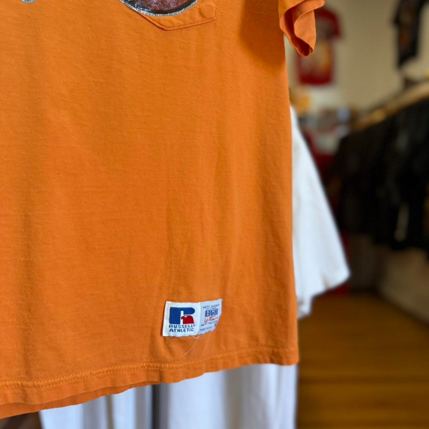 Vintage Please Squeeze Me Orange Russell Athletics T-Shirt