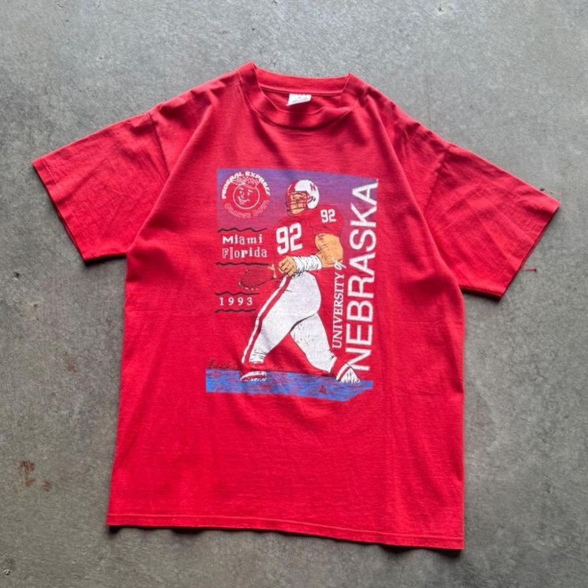 Vintage 1993 Nebraska Huskers FedEx Bowl T-Shirt - Large