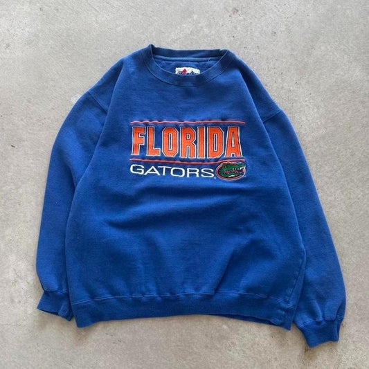 Vintage 90s Florida Gators Embroidered Crewneck - Large