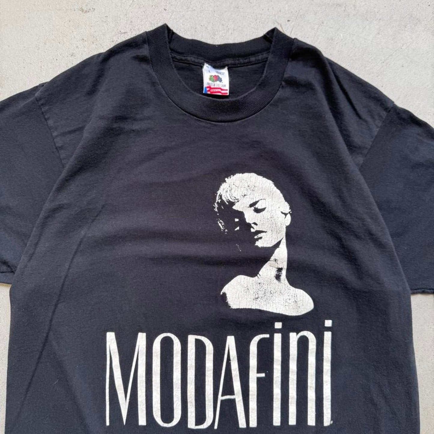 Vintage 90s Modafini Art Busy T-Shirt - Large