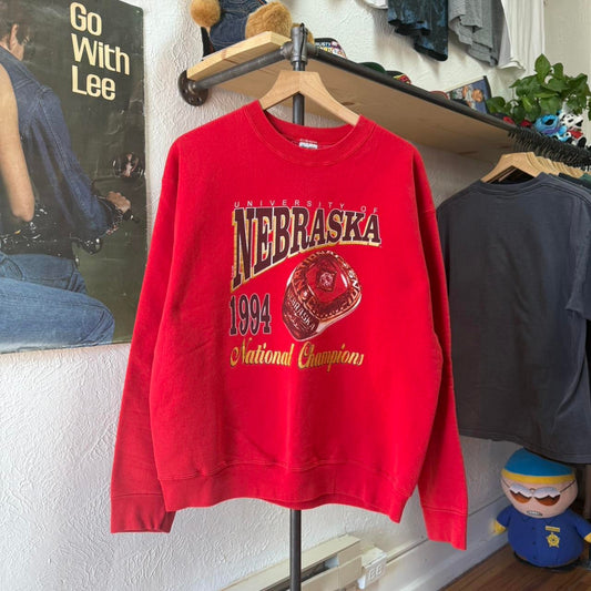 Vintage 1994 Nebraska Huskers Ring National Champions Crewneck - X-Large