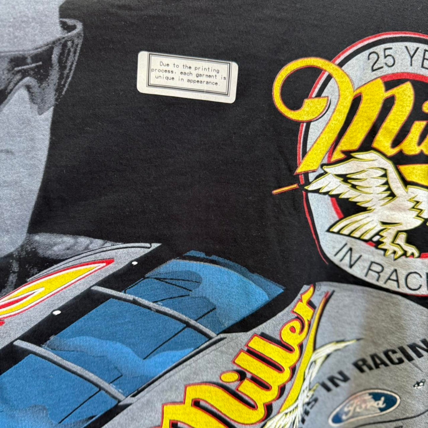 Vintage Miller Racing 25th Anniversary AOP Racing NASCAR T-Shirt - X-Large