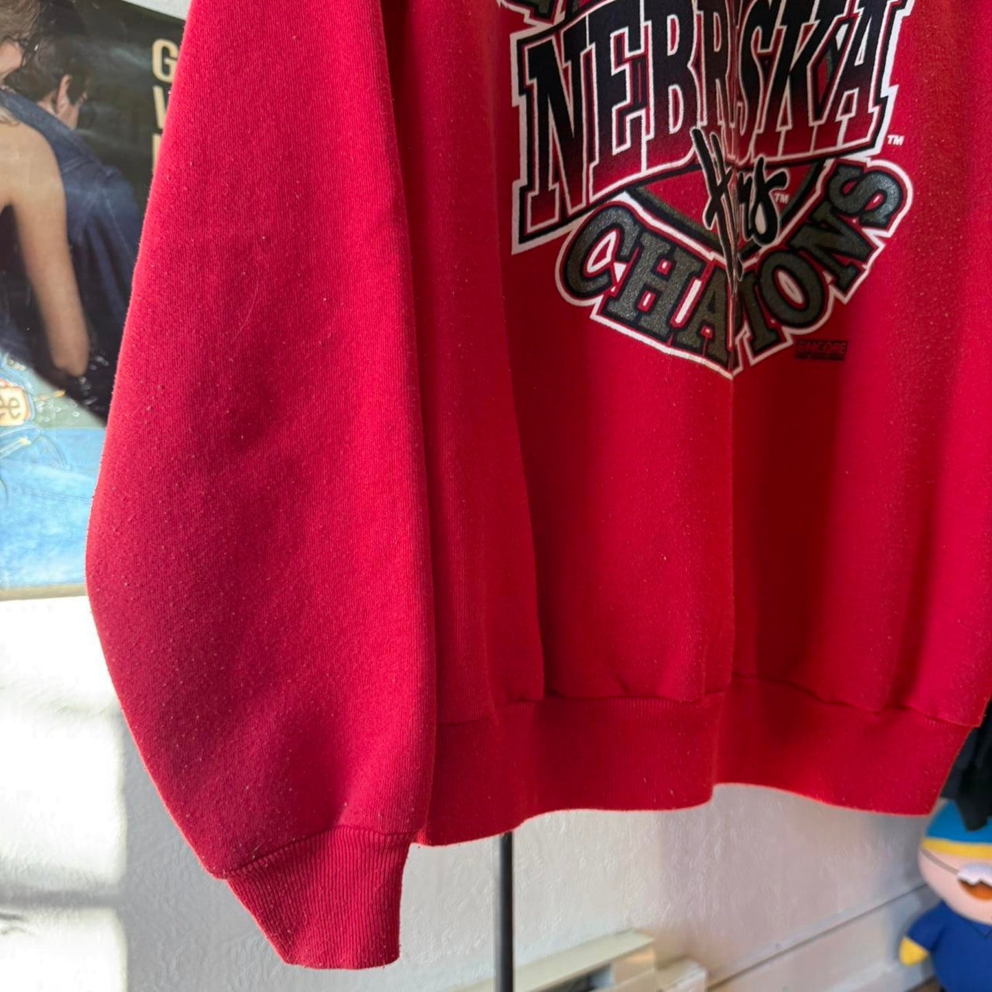 Vintage 1994 Nebraska National Champions Glitter Print Crewneck - X-Large