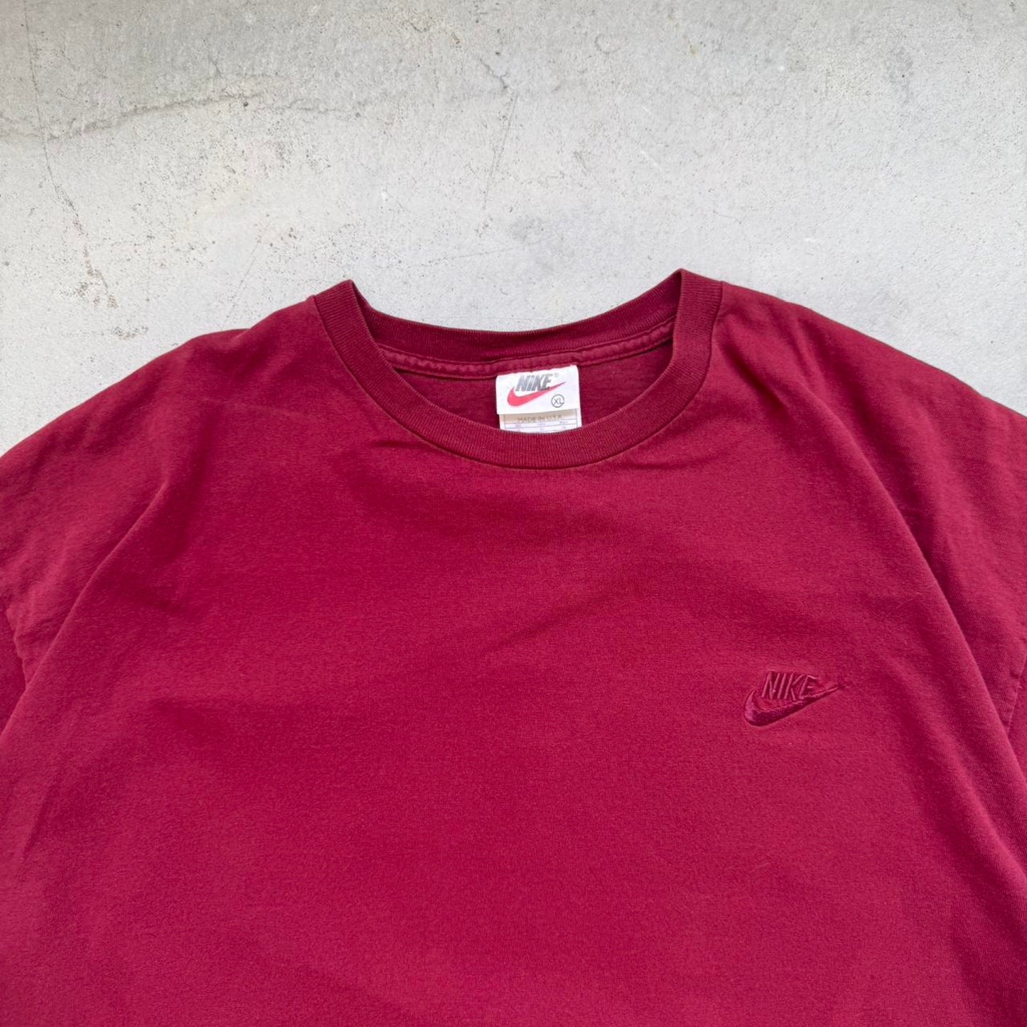 Vintage 90s Nike Side Swoosh Check T-Shirt - X-Large