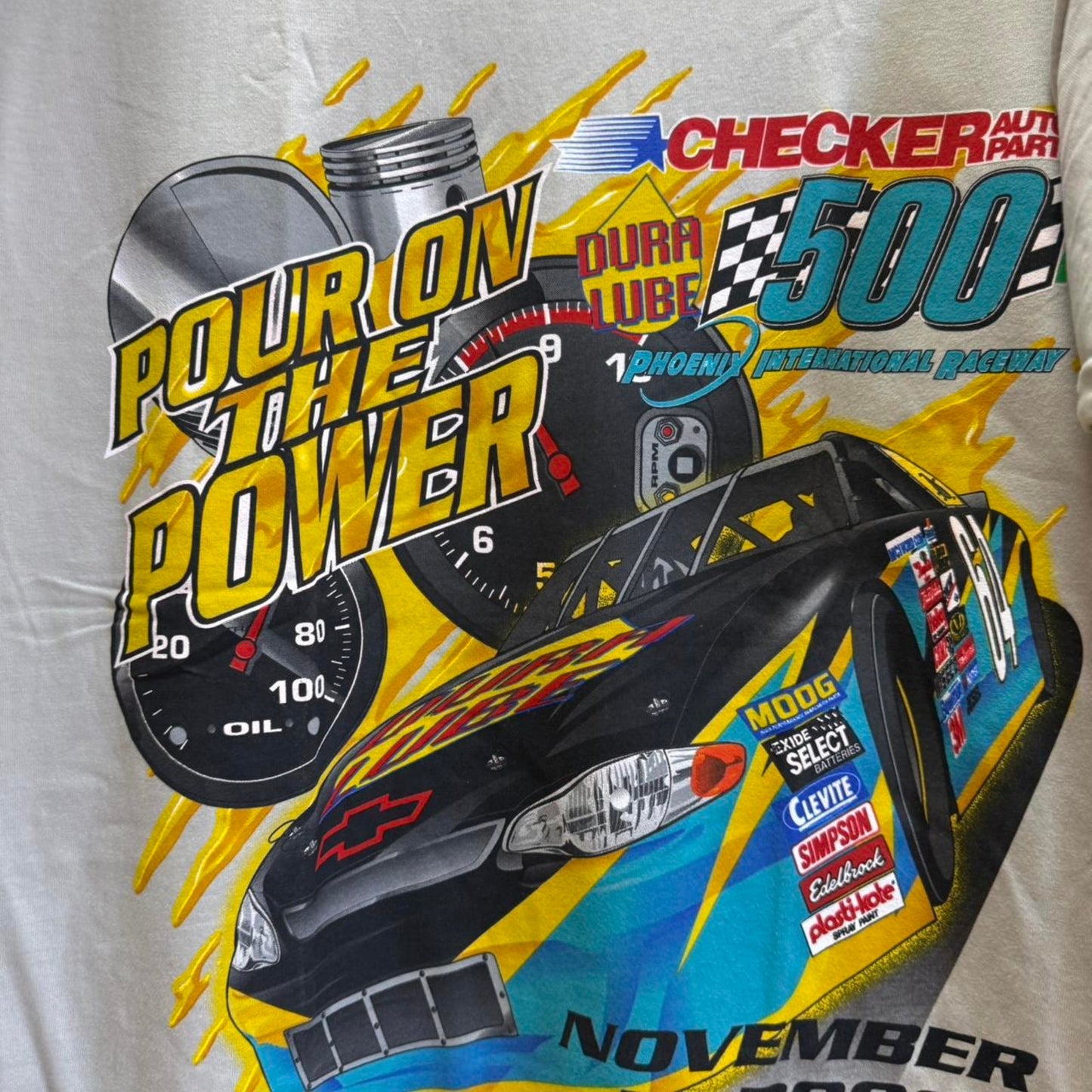 Vintage 2000 Checker Raceway 500 NASCAR T-Shirt - X-Large