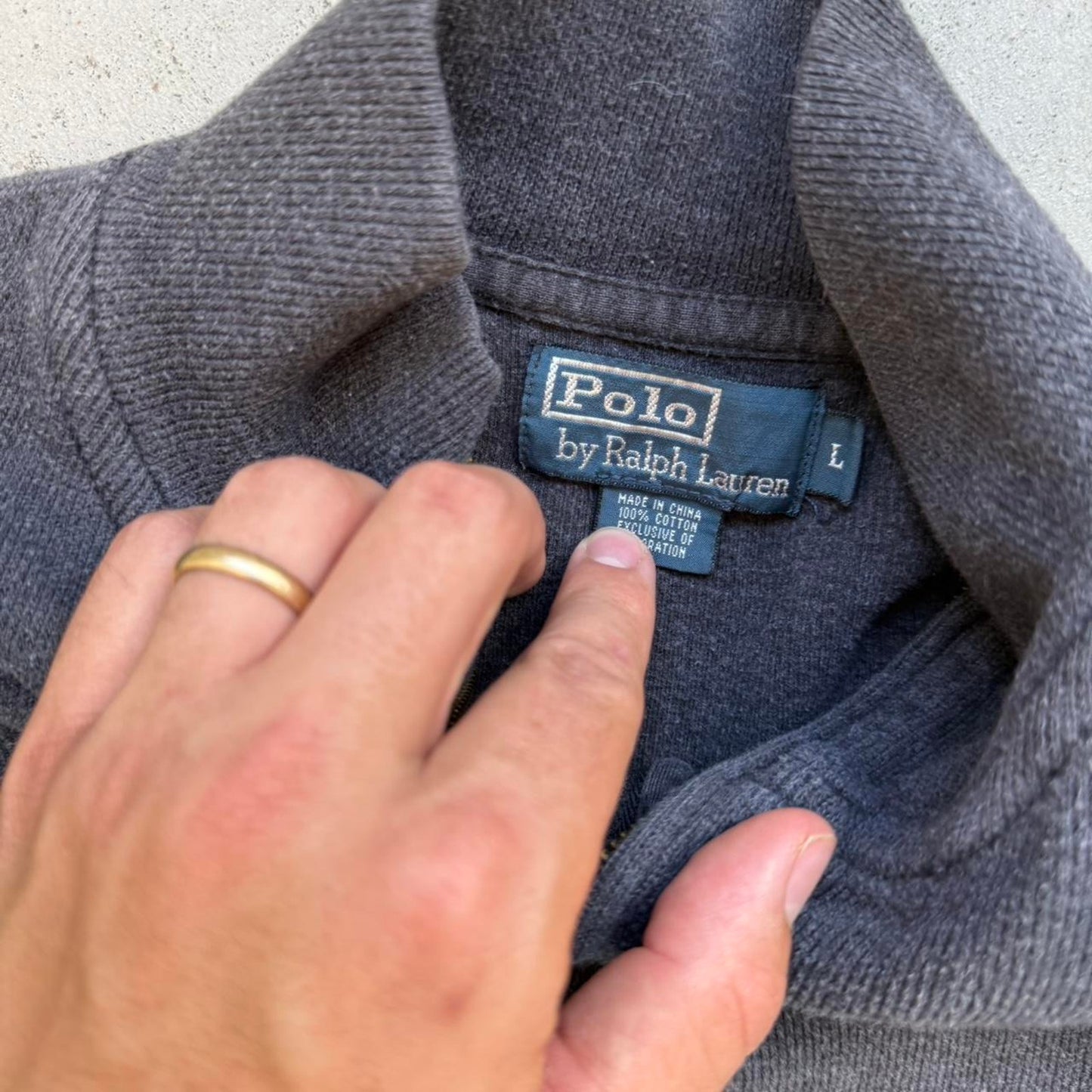 Vintage Polo Ralph Lauren Quarter Zip - Large