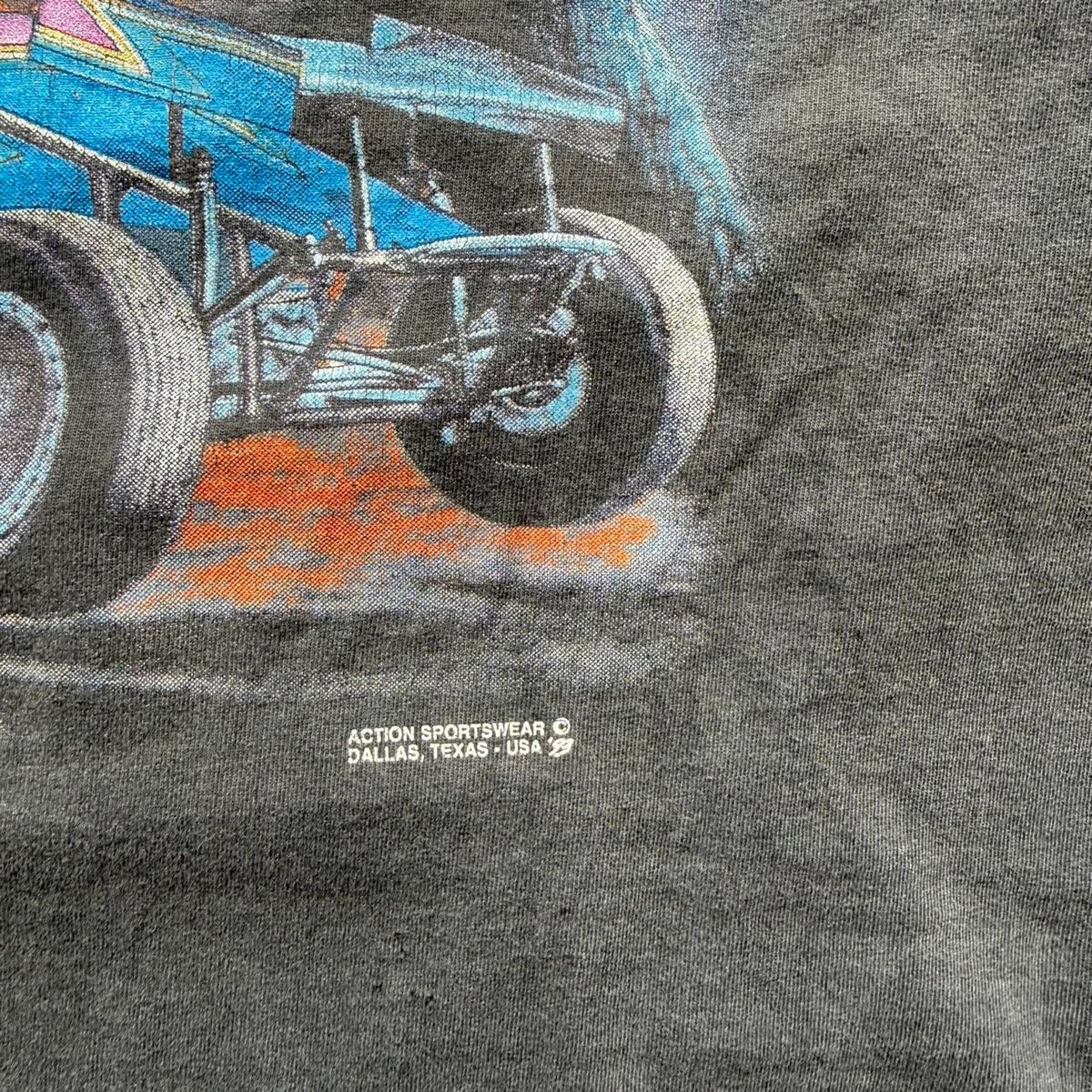 Vintage 90s Faded Black Leader of the Pack Racing T-Shirt - X-Large