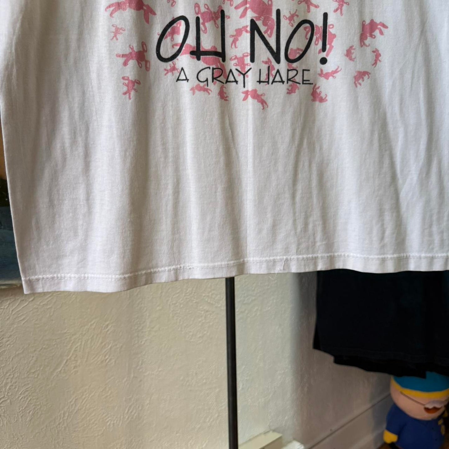 Vintage 90s Oh No Grey Hare Rabbit T-Shirt - X-Large