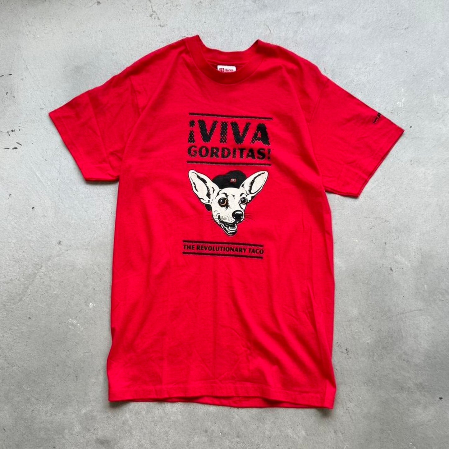 Vintage 90s Taco Bell Viva Gorditas Chihuahua Dog T-Shirt - Medium