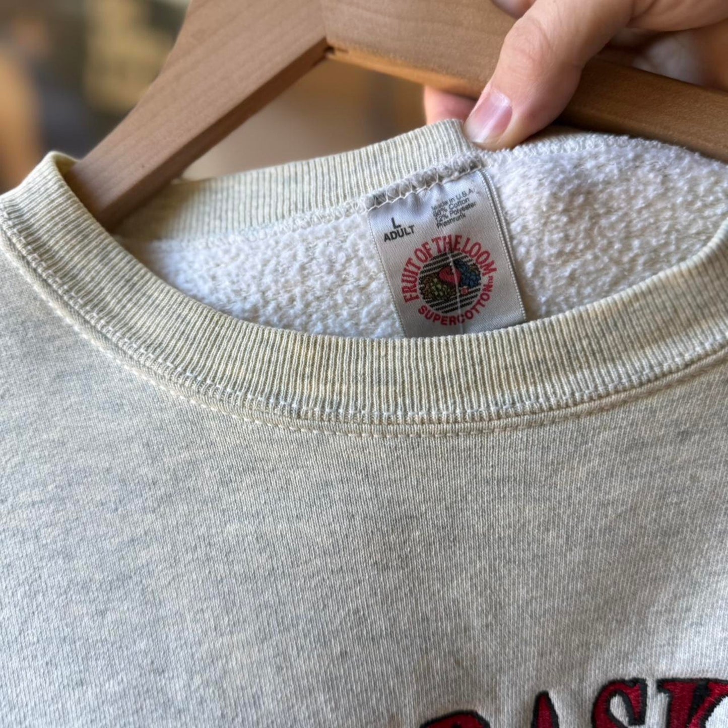 Vintage 90s Nebraska Huskers Embroidered Crewneck - Large