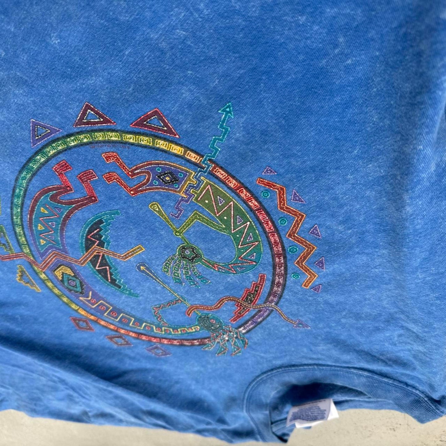 Vintage 90s Aztec Style Native Arizona Art T-Shirt - X-Large