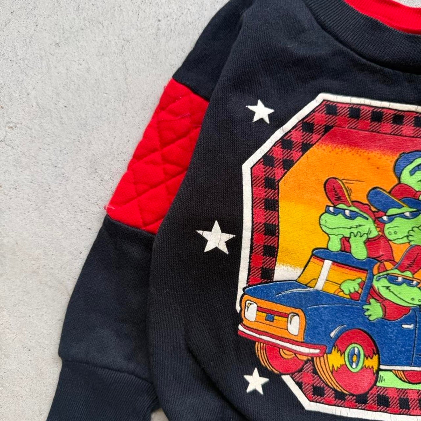 Vintage 90s Alligator Croc Car Cartoon Crewneck - Kids 2T