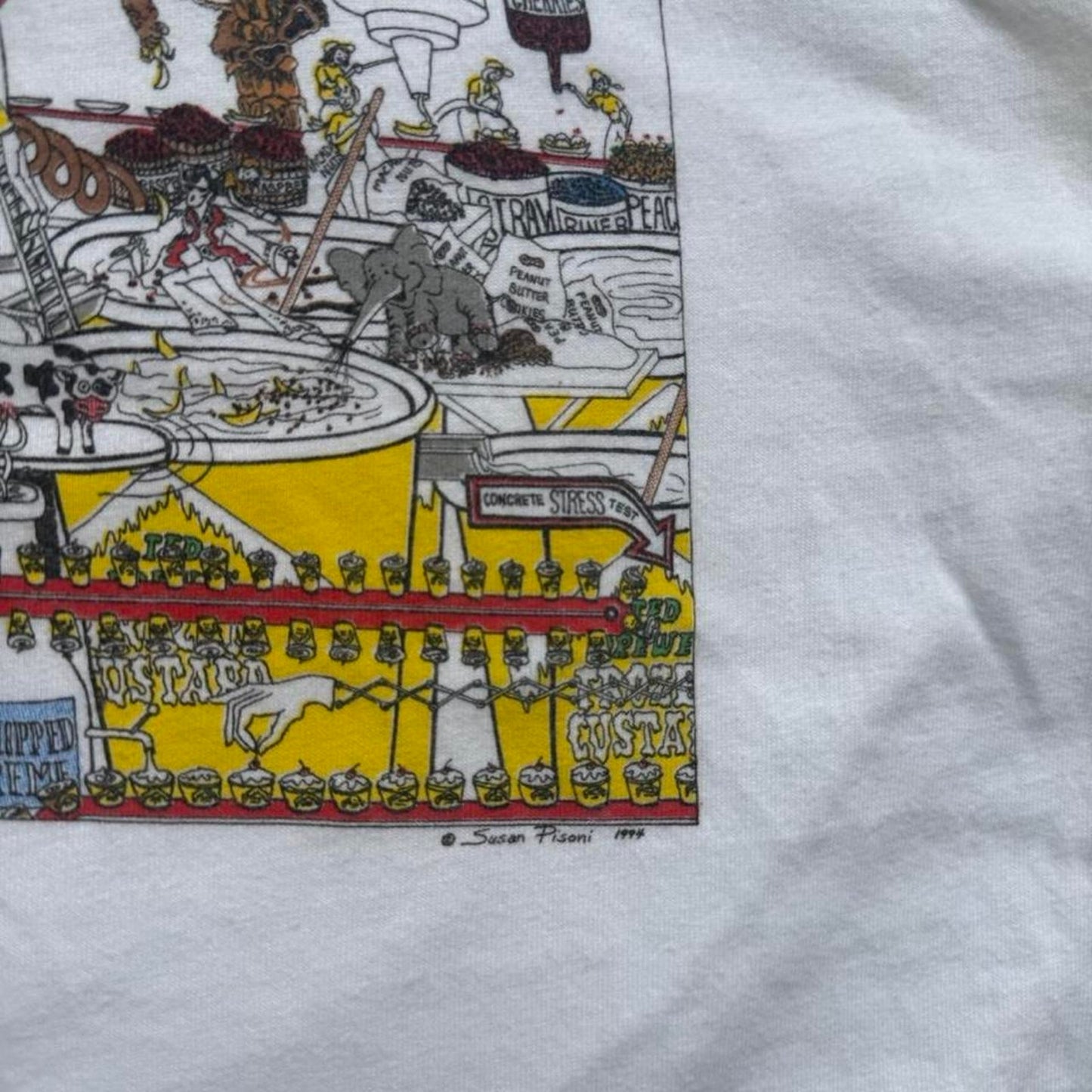 Vintage 90s Ted Drewes Frozen Custard Art Style T-Shirt - X-Large