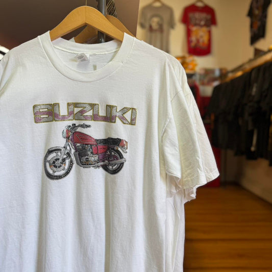 Vintage Suzuki Motorcycle Glitter Racing T-Shirt