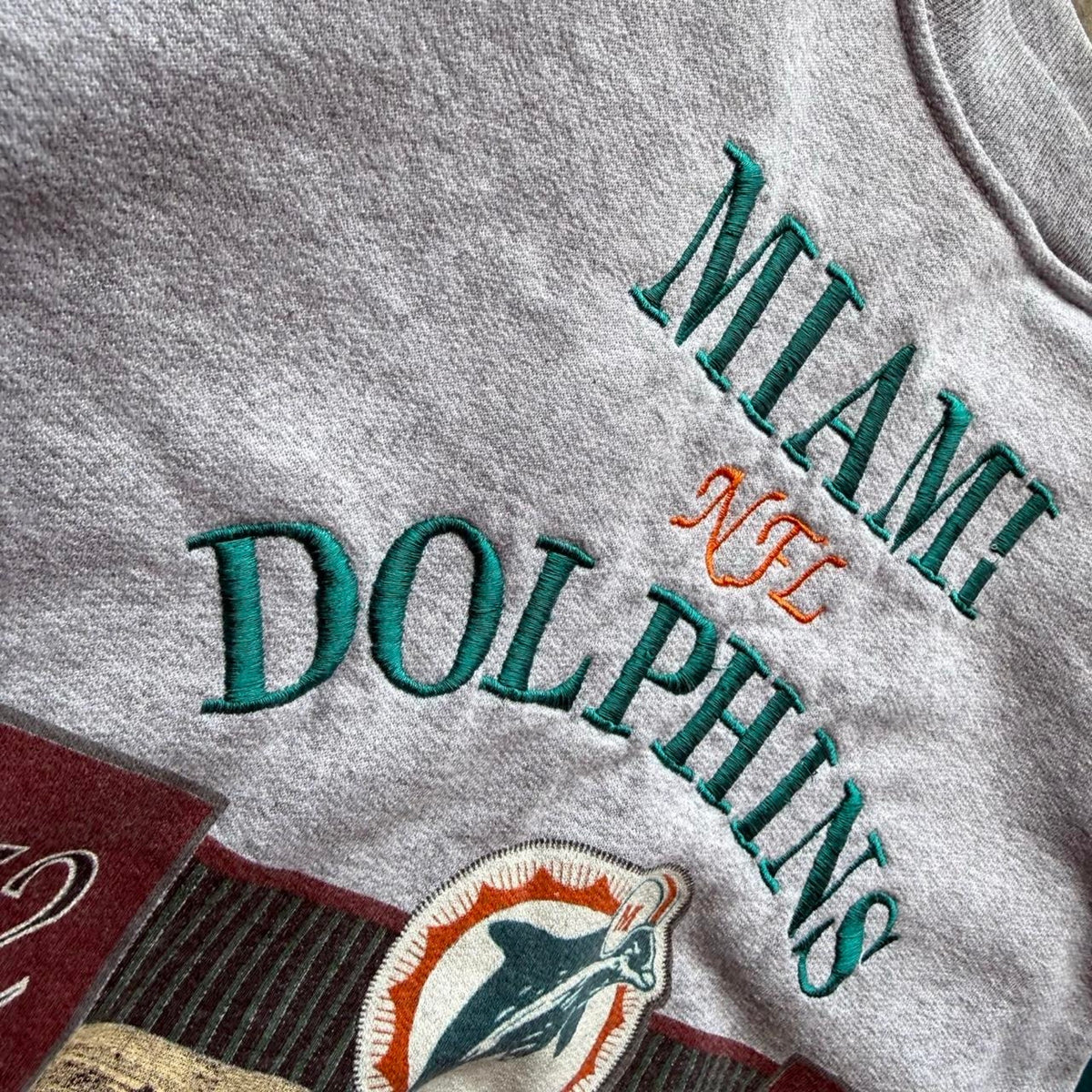 Vintage 90s Miami Dolphins Super Bowl Champs NFL Crewneck - X-Large