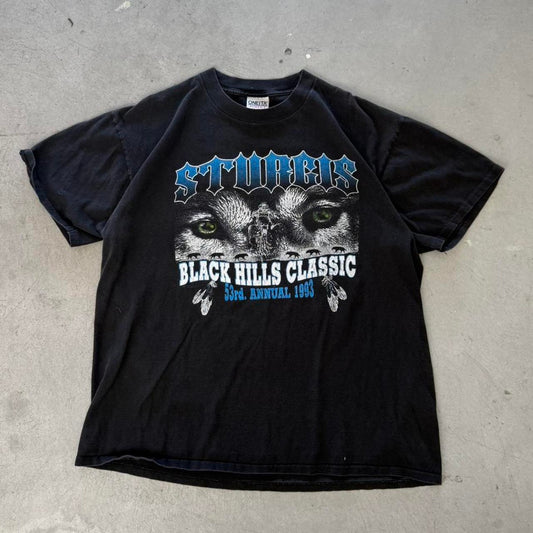 Vintage 1993 Sturgis Black Hills Classic Motorcycle Biker T-Shirt - X-Large