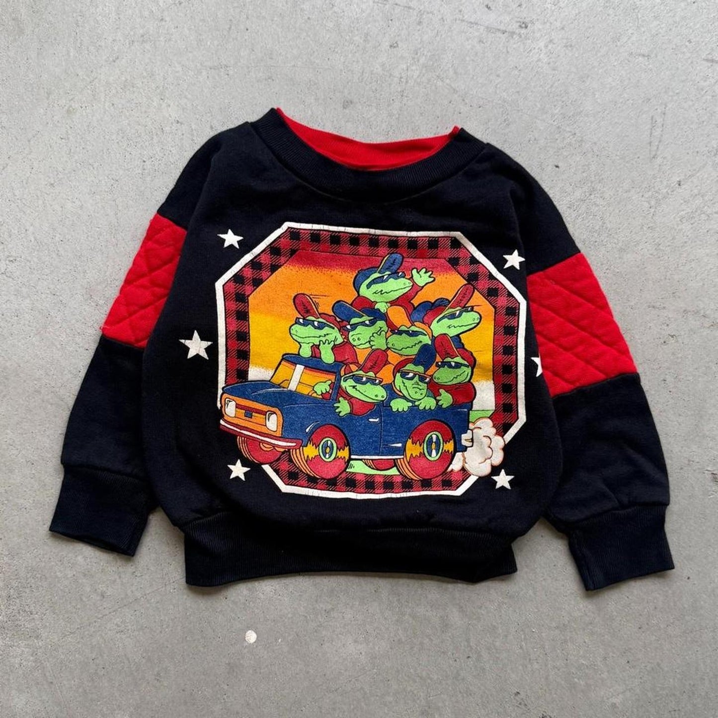 Vintage 90s Alligator Croc Car Cartoon Crewneck - Kids 2T