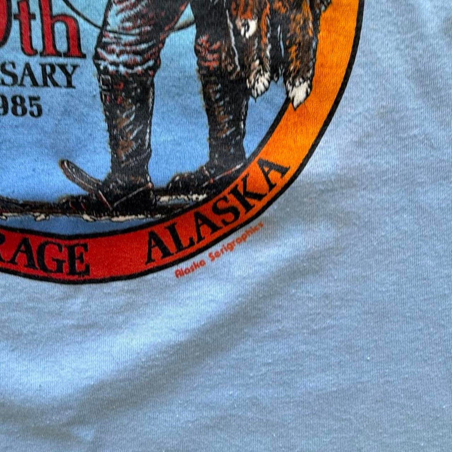 Vintage 1985 Fur Rendevous Anchorage Alaska T-Shirt - Medium
