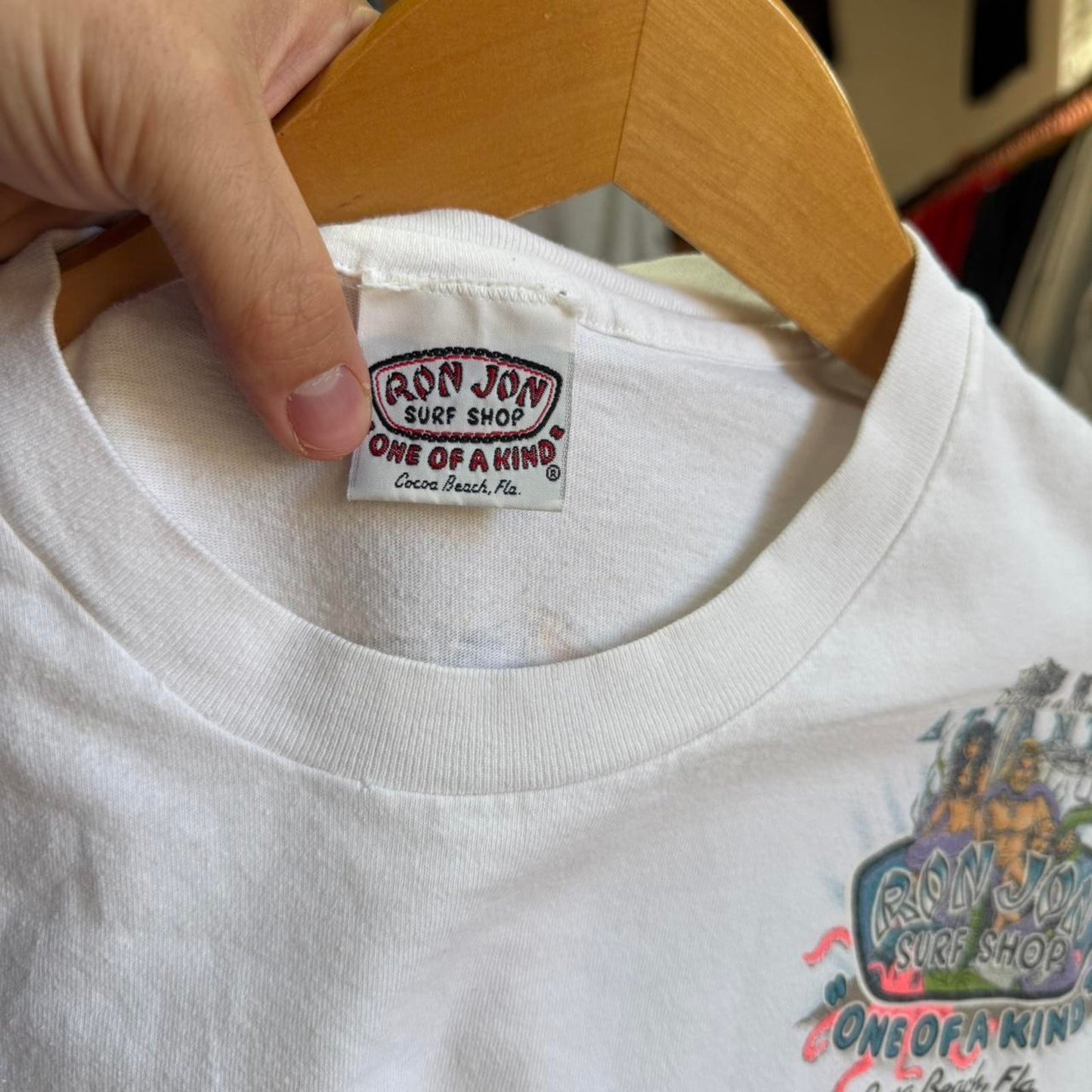 Vintage 90s Ron Jon Atlantis Pocket T-Shirt - X-Large