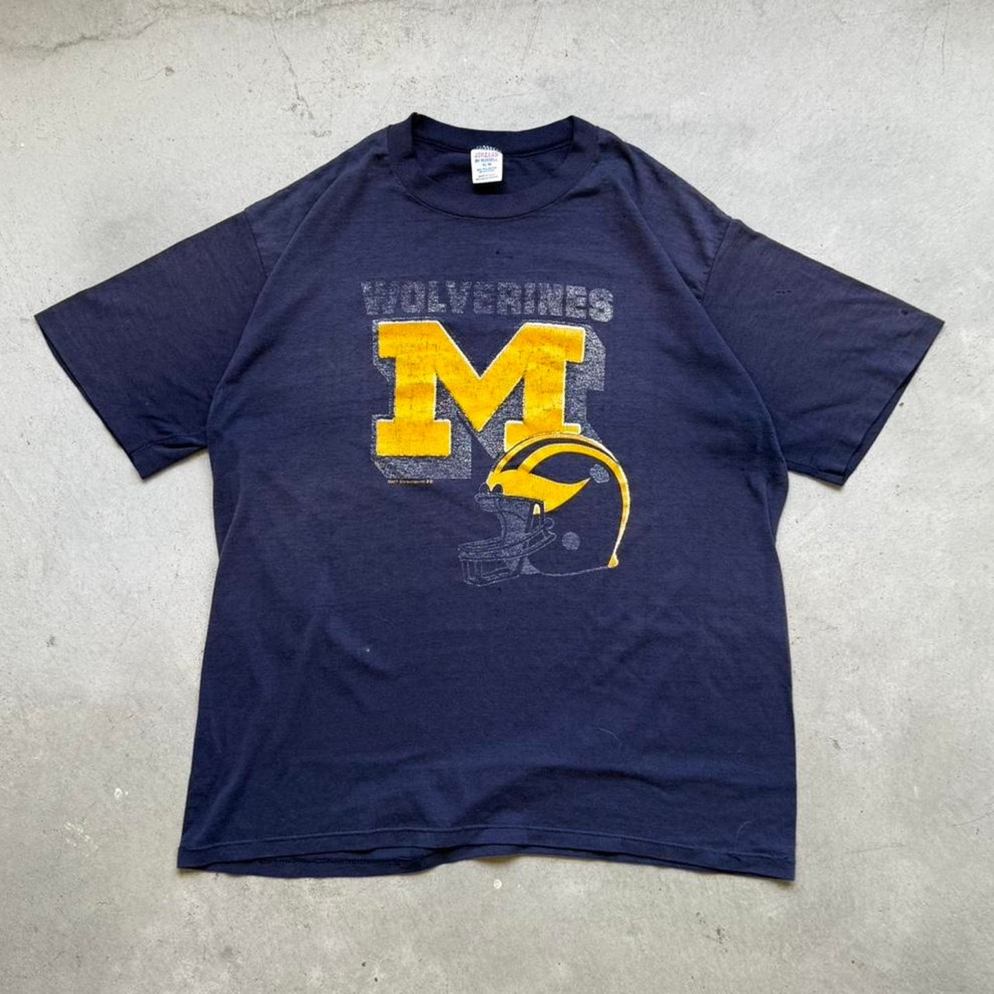 Vintage 80s Michigan Wolverines Faded T-Shirt - X-Large
