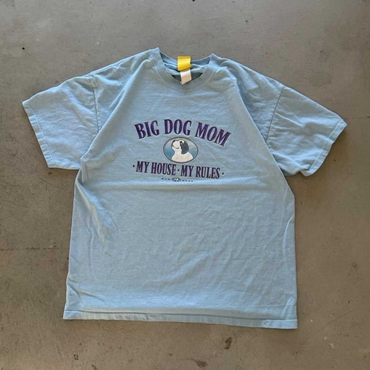 Vintage 90s Big Dogs My House My Rules T-Shirt - Large