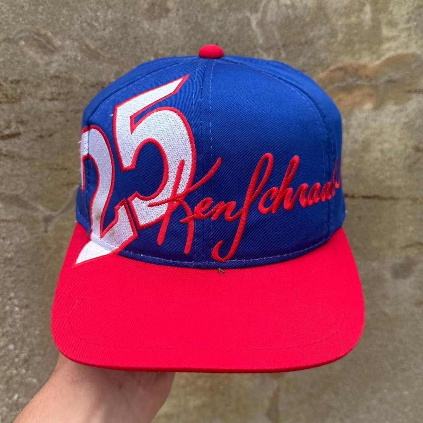 Vintage 90s NASCAR Ken Johnson Budweiser Racing Snapback