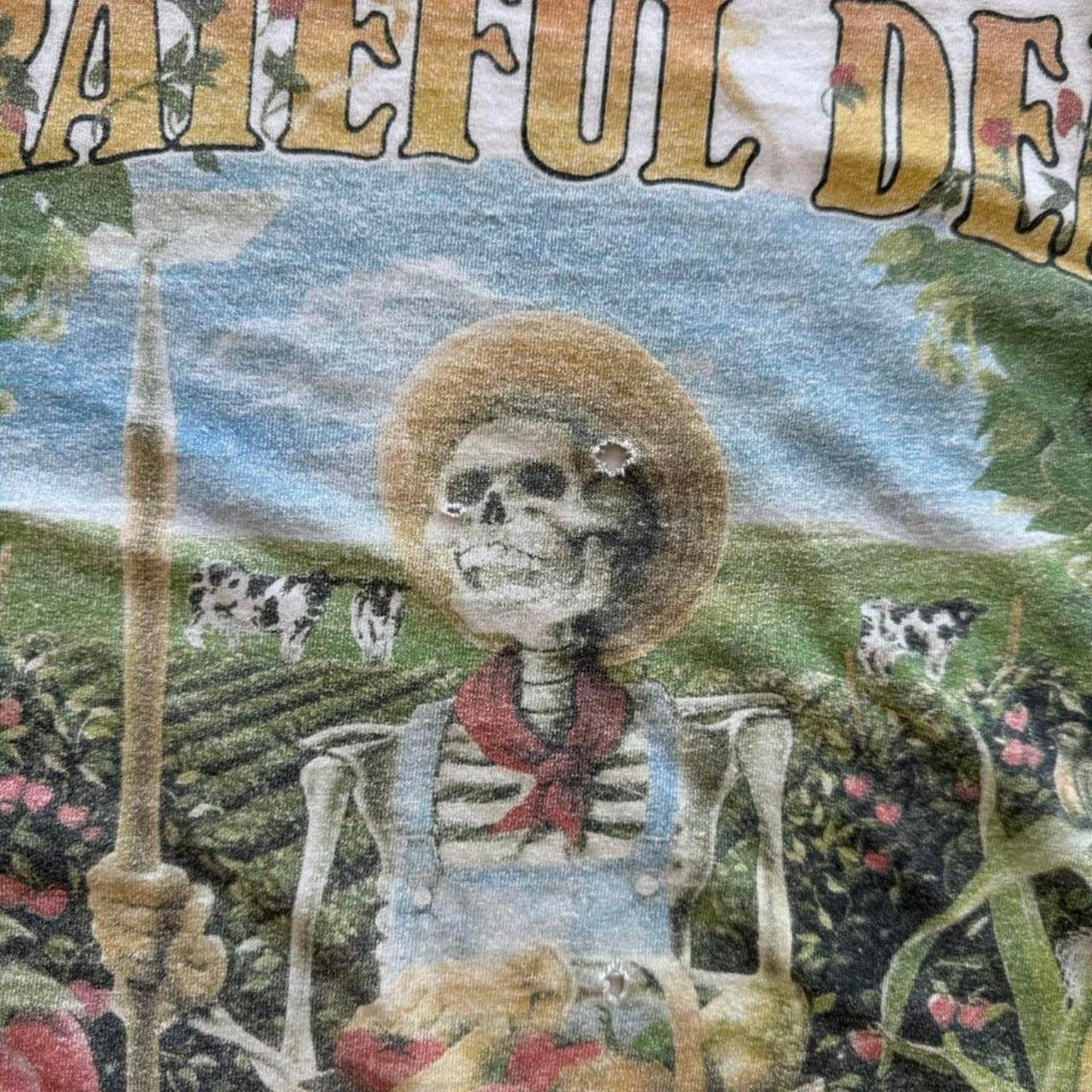 Vintage Grateful Dead Keep it Green Liquid Blue Band T-Shirt - X-Large