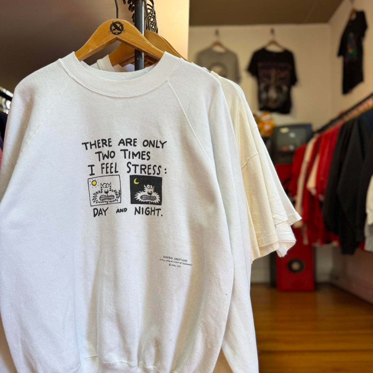 Vintage 90s I Feel Stress Comic Cartoon Crewneck - X-Large