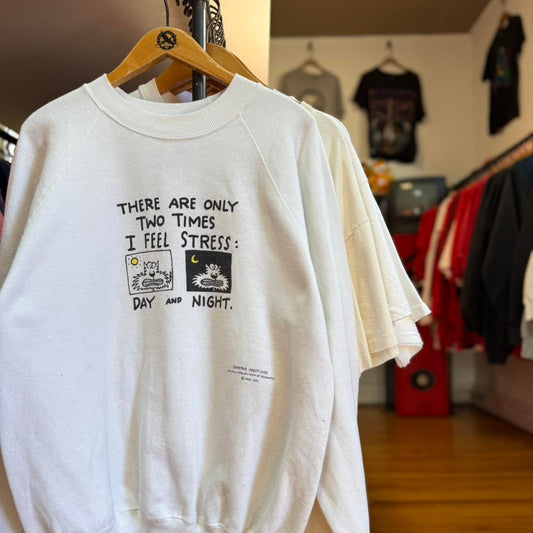 Vintage 90s I Feel Stress Comic Cartoon Crewneck - X-Large