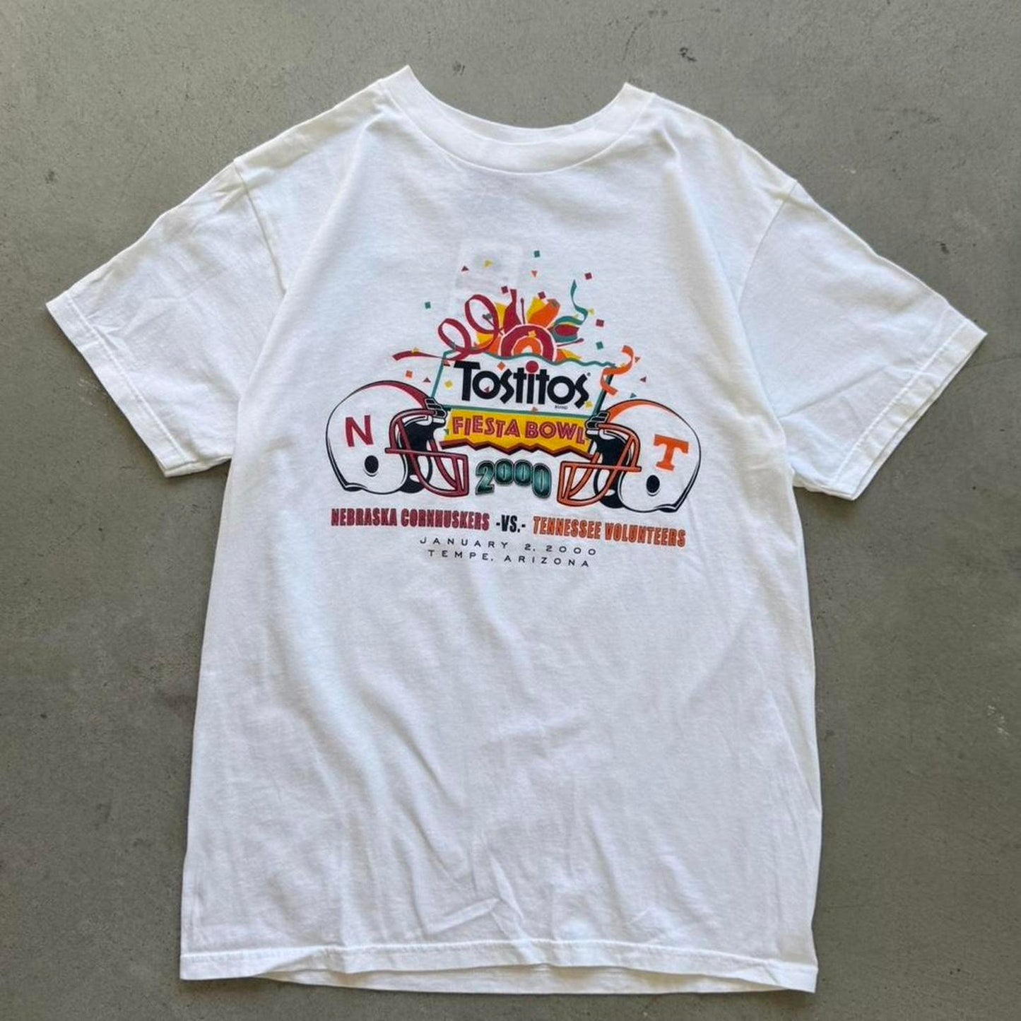Vintage 2000 Nebraska Huskers Vs Tennessee Vols Fiesta Bowl T-Shirt - Medium