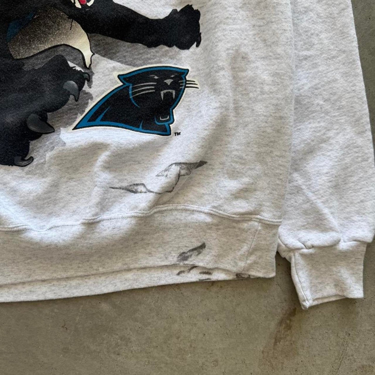 Vintage 90s Carolina Panthers NFL Burst Through Crewneck - Medium