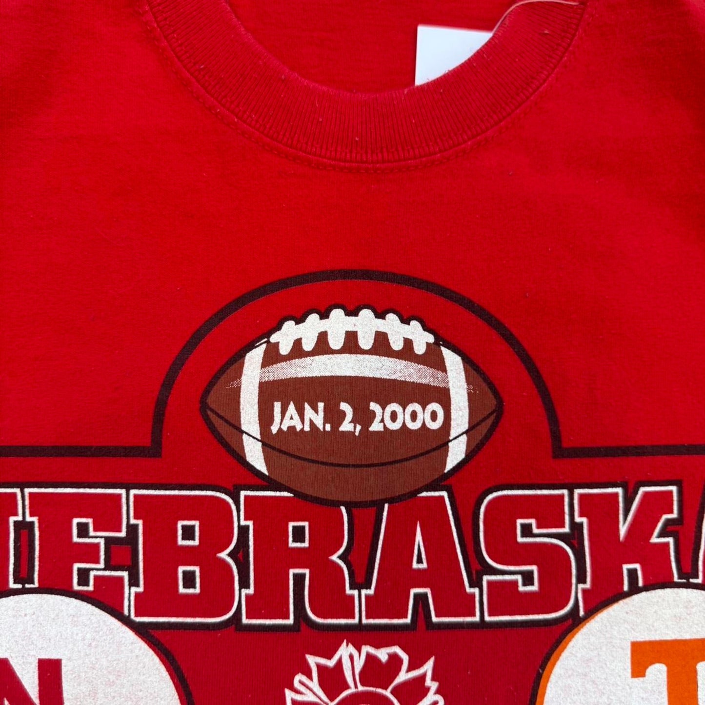 Vintage 2000 Nebraska Huskers Vs Tennessee Vols Tostitos Bowl T-Shirt - X-Large