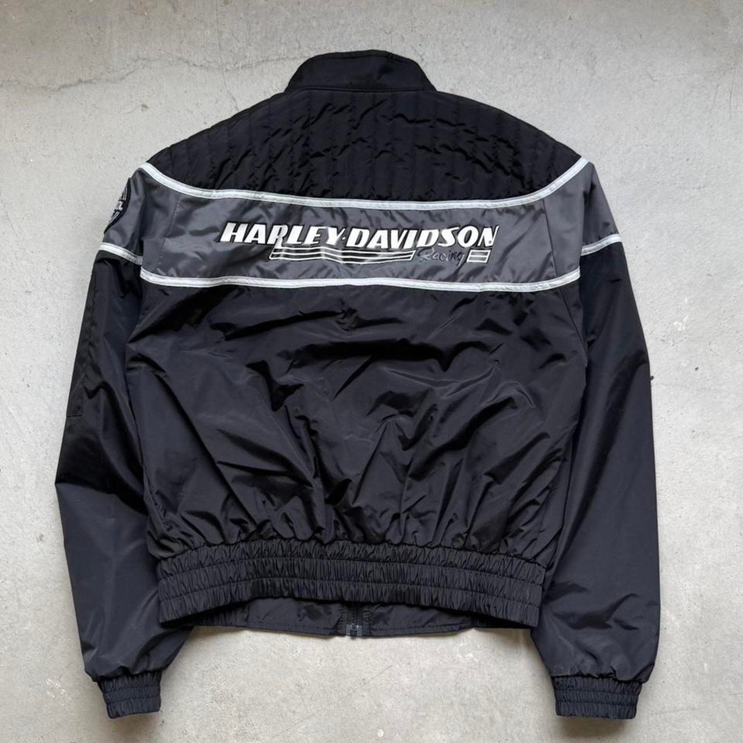 Vintage 90s Harley Davidson Motorcycles Racing Jacket - Medium