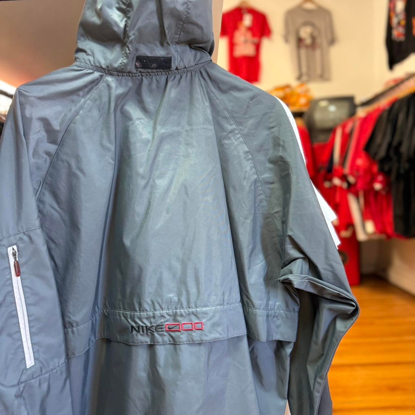 Vintage 90s Nike Center Swoosh Windbreaker Jacket - Large