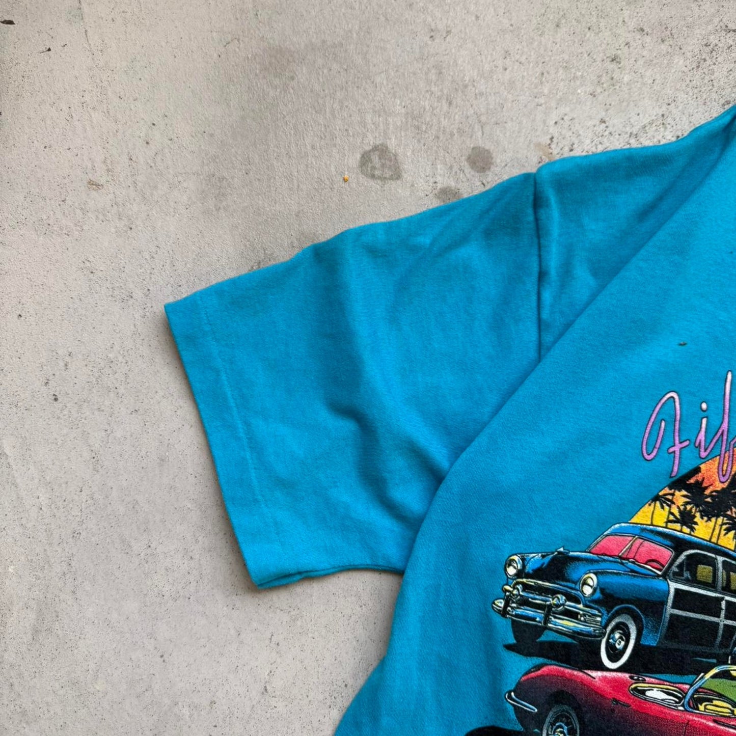 Vintage 90s Route 66 Hot Rod Car T-Shirt - Large