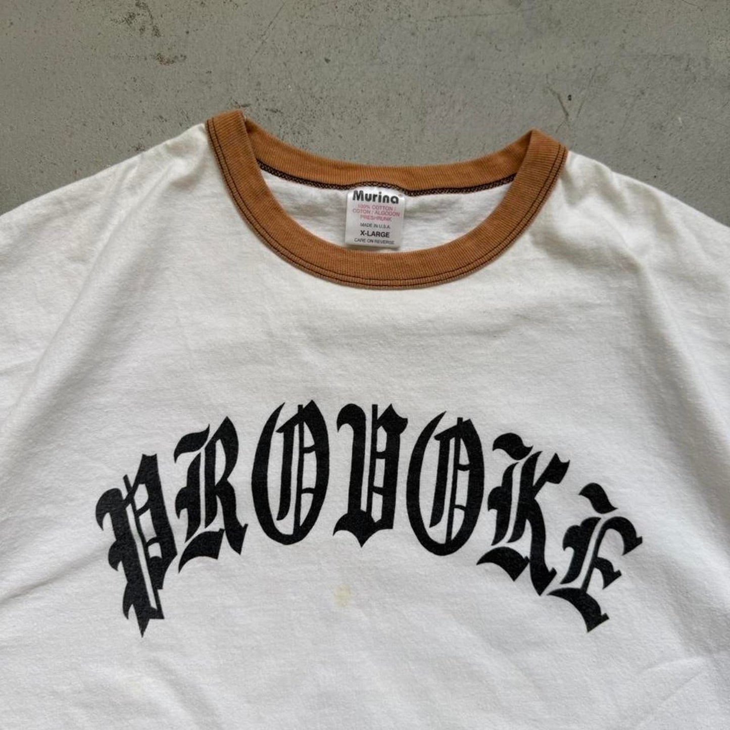 Vintage 90s Provoke Me Truth Ringer Band T-Shirt - X-Large