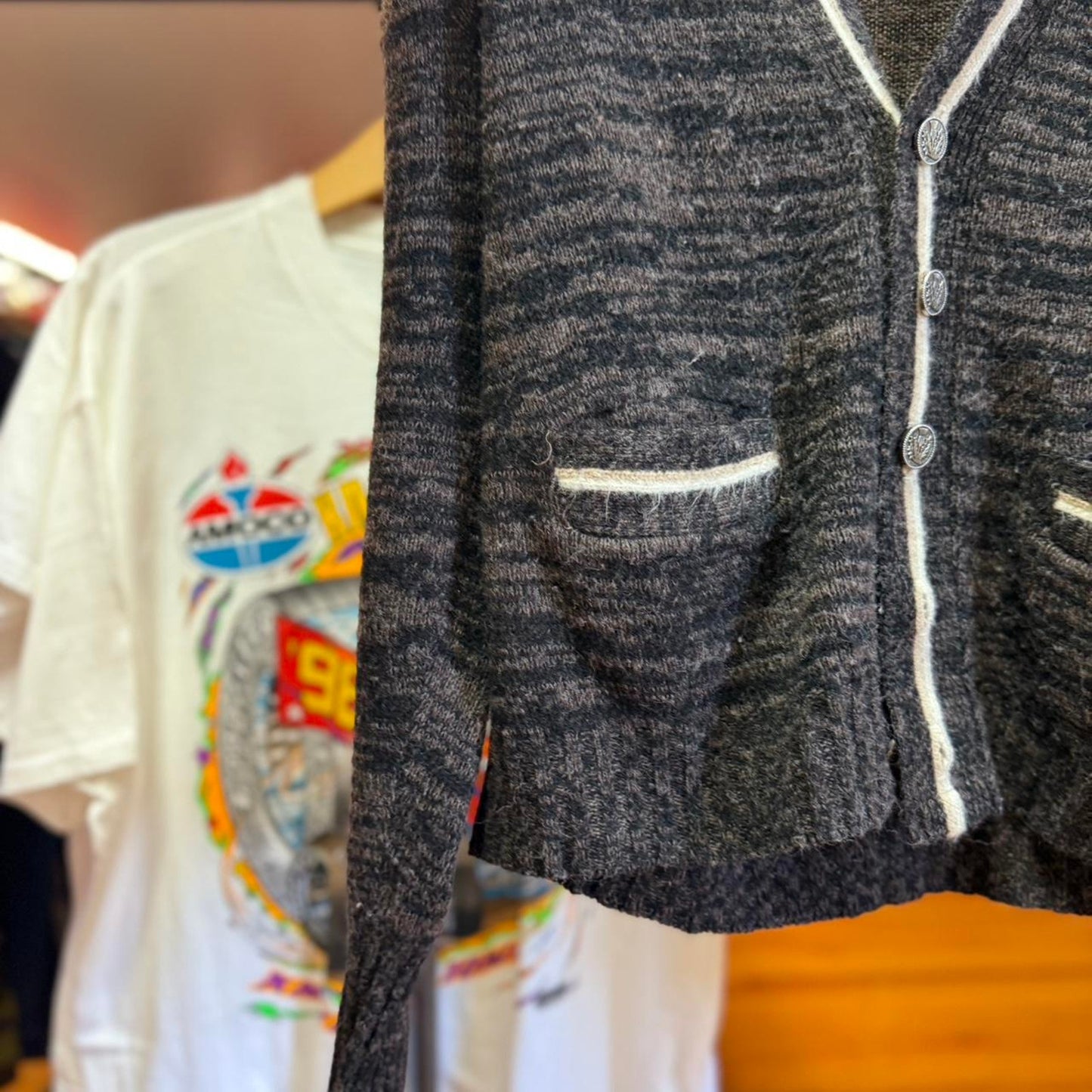 Vintage 70s McGregor Brindle Cardigan Sweater - Large