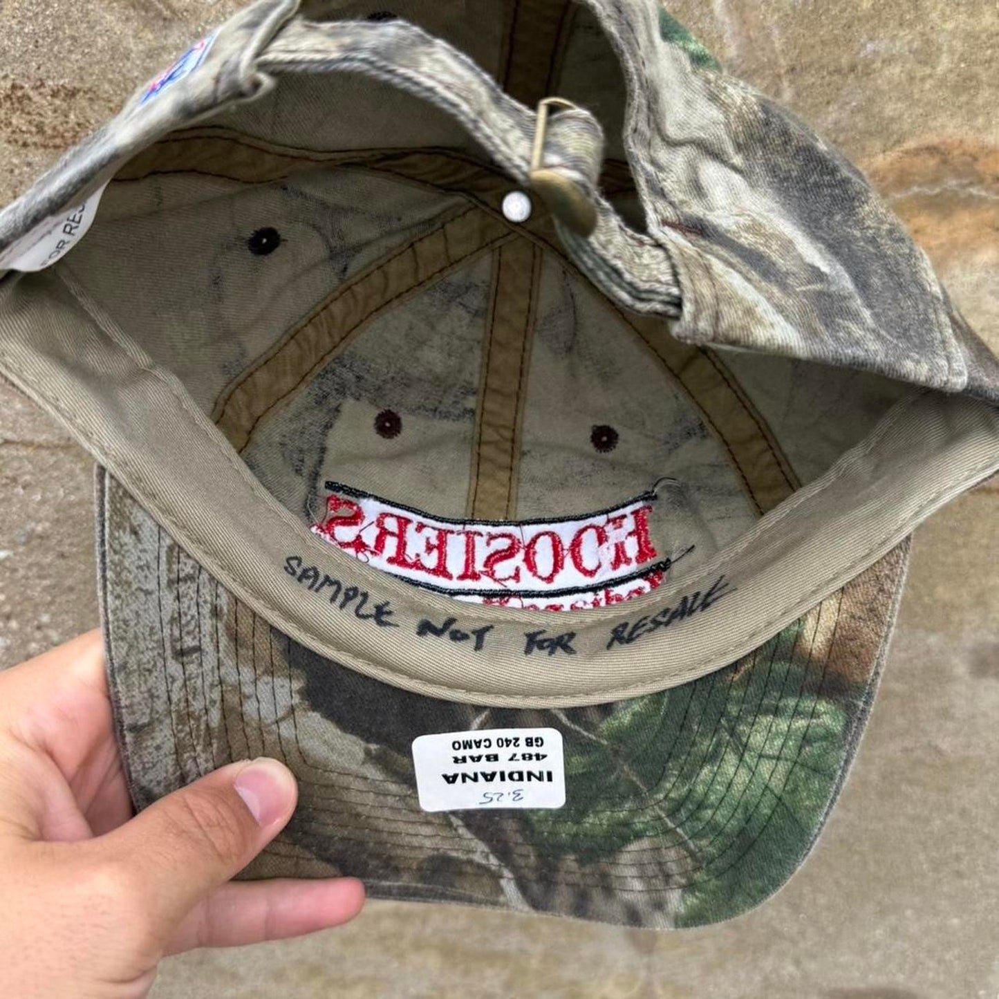 Vintage 90s Hoosiers Indiana University Sample Camo Hat