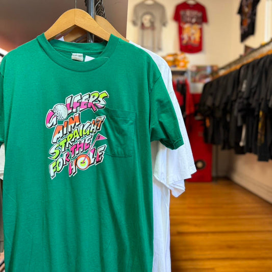 Vintage Golfers Aim Straight for the Hole Golf Golfing Sex T-Shirt