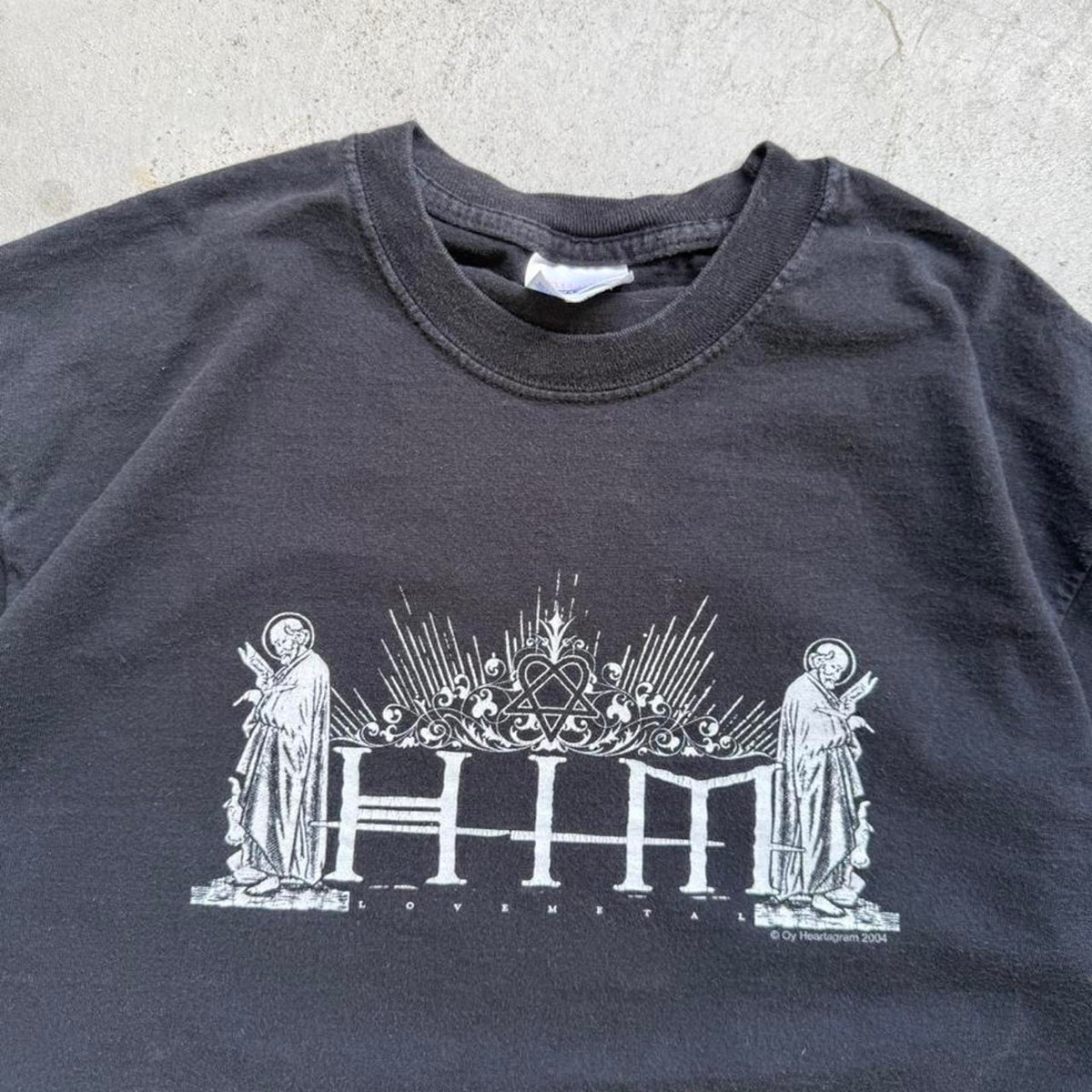 Vintage 2004 HIM Love Metal Band T-Shirt - Large