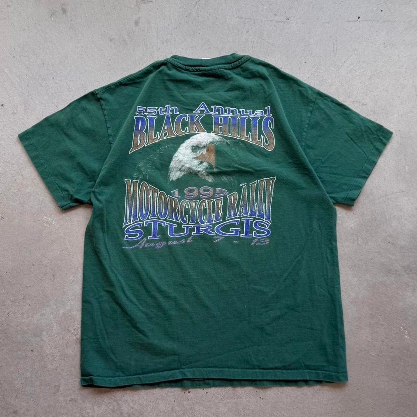 Vintage 1995 Sturgis Black Hills Rally Biker T-Shirt - Large