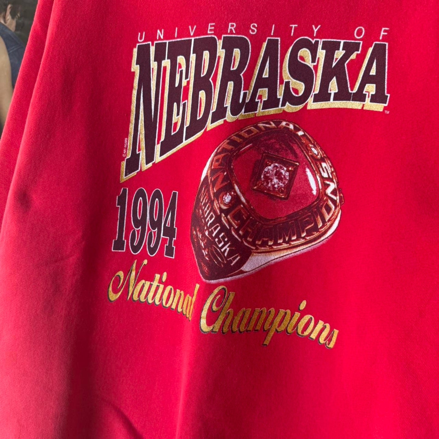 Vintage 1994 Nebraska Huskers Ring National Champions Crewneck - X-Large
