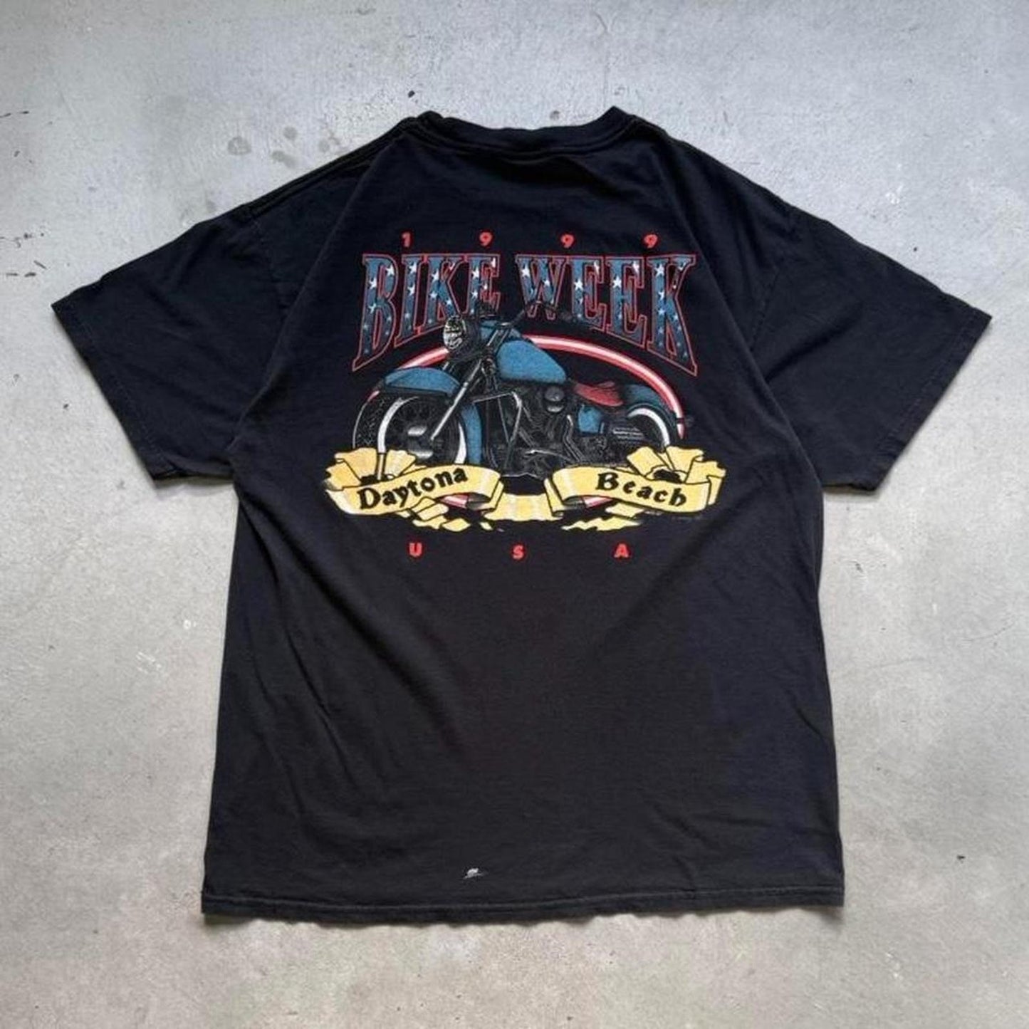 Vintage 1999 Daytona Beach Bike Week Motorcycle Biker T-Shirt - X-Large