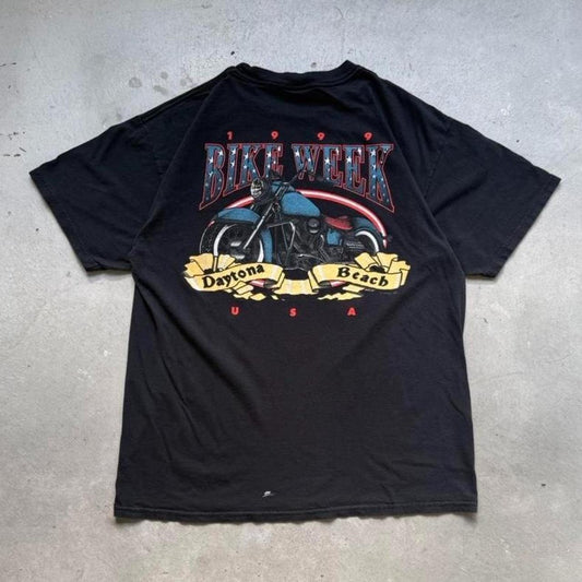 Vintage 1999 Daytona Beach Bike Week Motorcycle Biker T-Shirt - X-Large