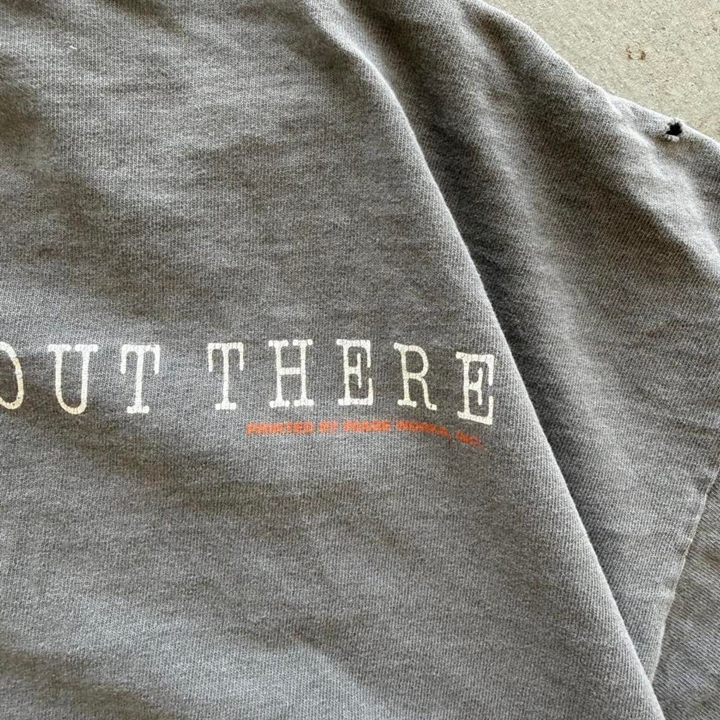 Vintage 90s Faded Black Hooters X Files Parody T-Shirt - X-Large