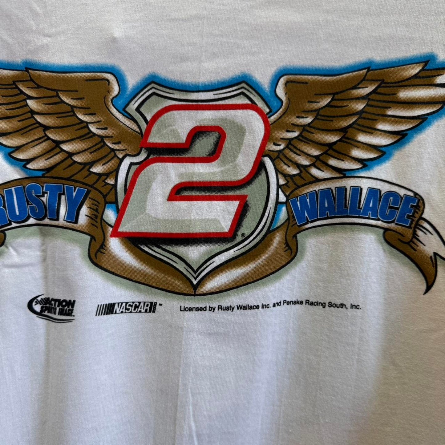 Vintage 90s NASCAR Rusty Wallace Racing T-Shirt - X-Large
