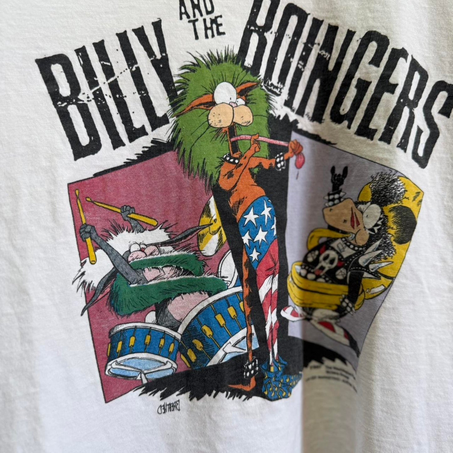 Vintage 90s Billy and the Boingers Comic Cartoon Band T-Shirt