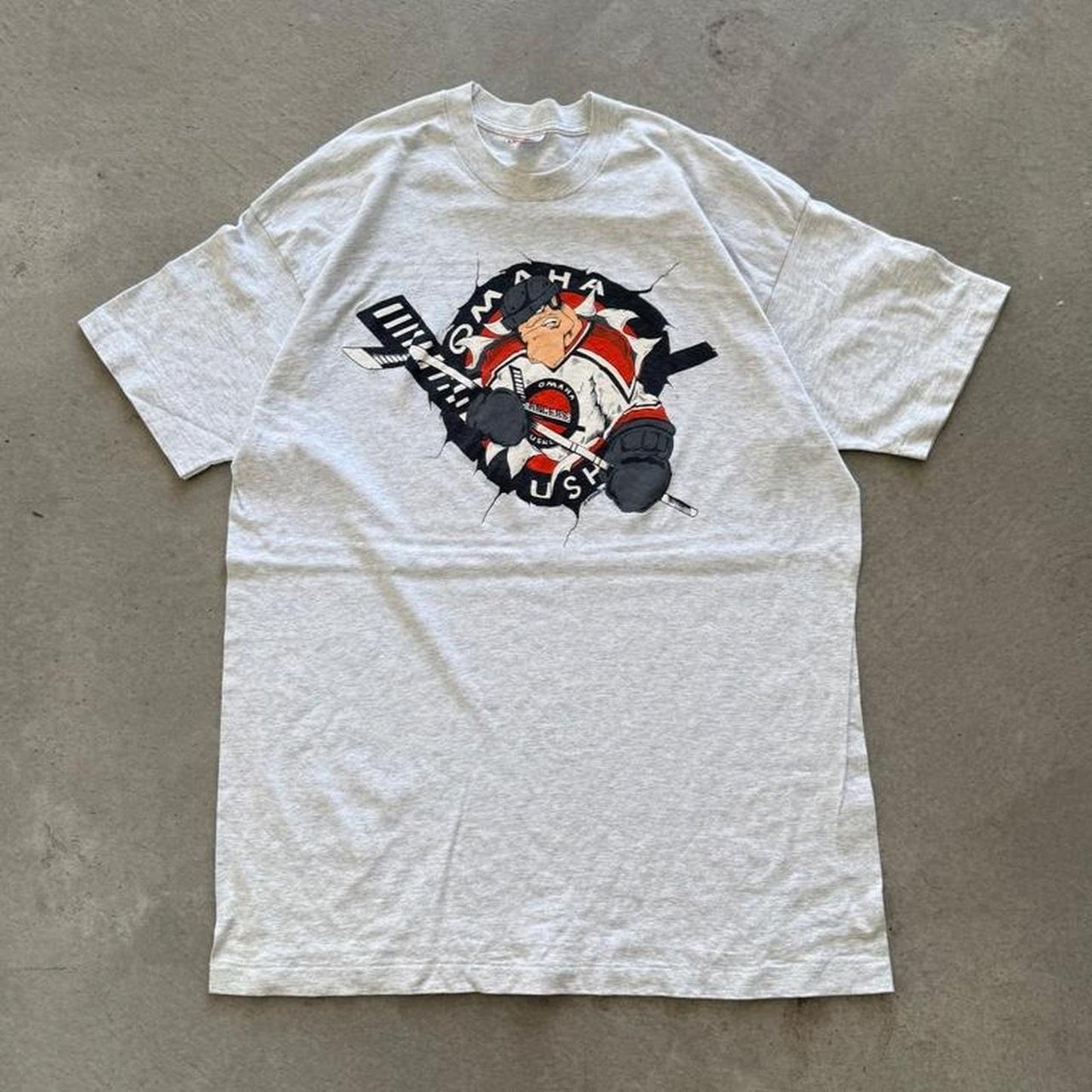 Vintage 90s Omaha Lancers NHL Hockey T-Shirt - XX-Large