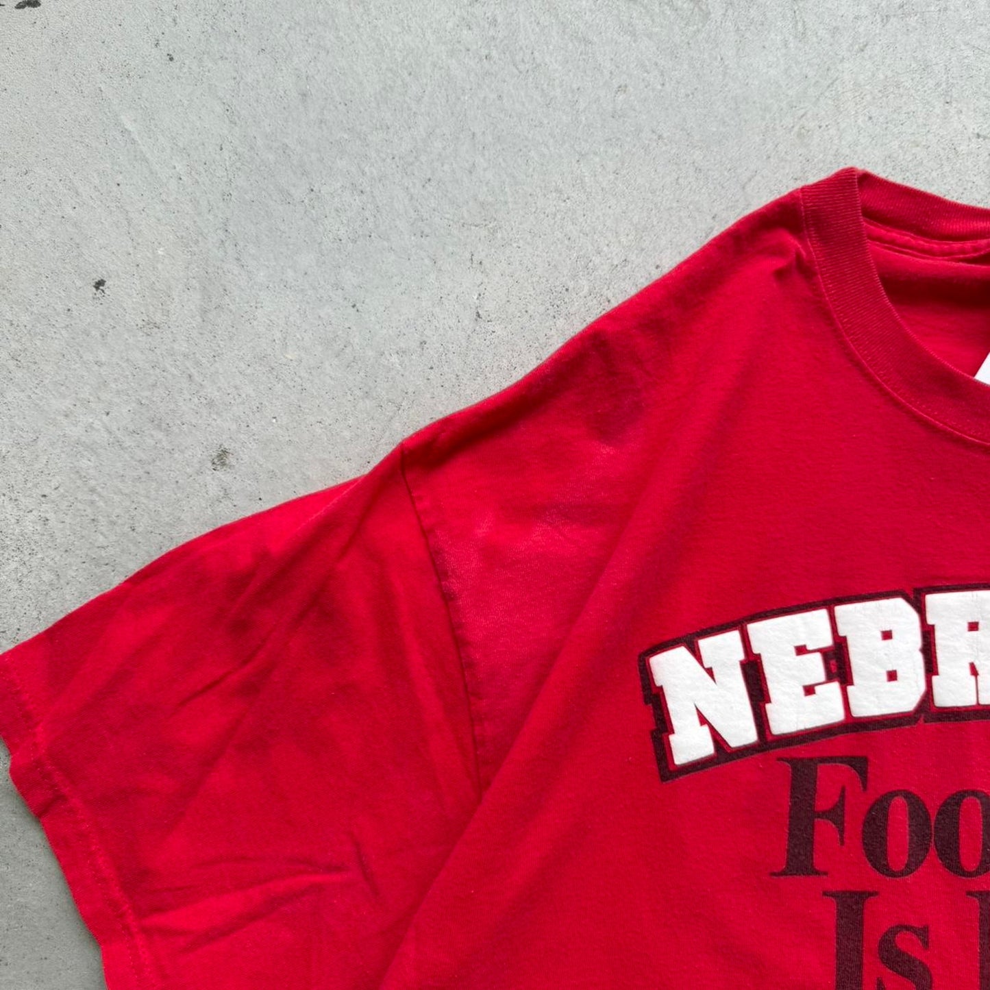 Vintage 90s Nebraska Football is Life Sports T-Shirt - X-Large