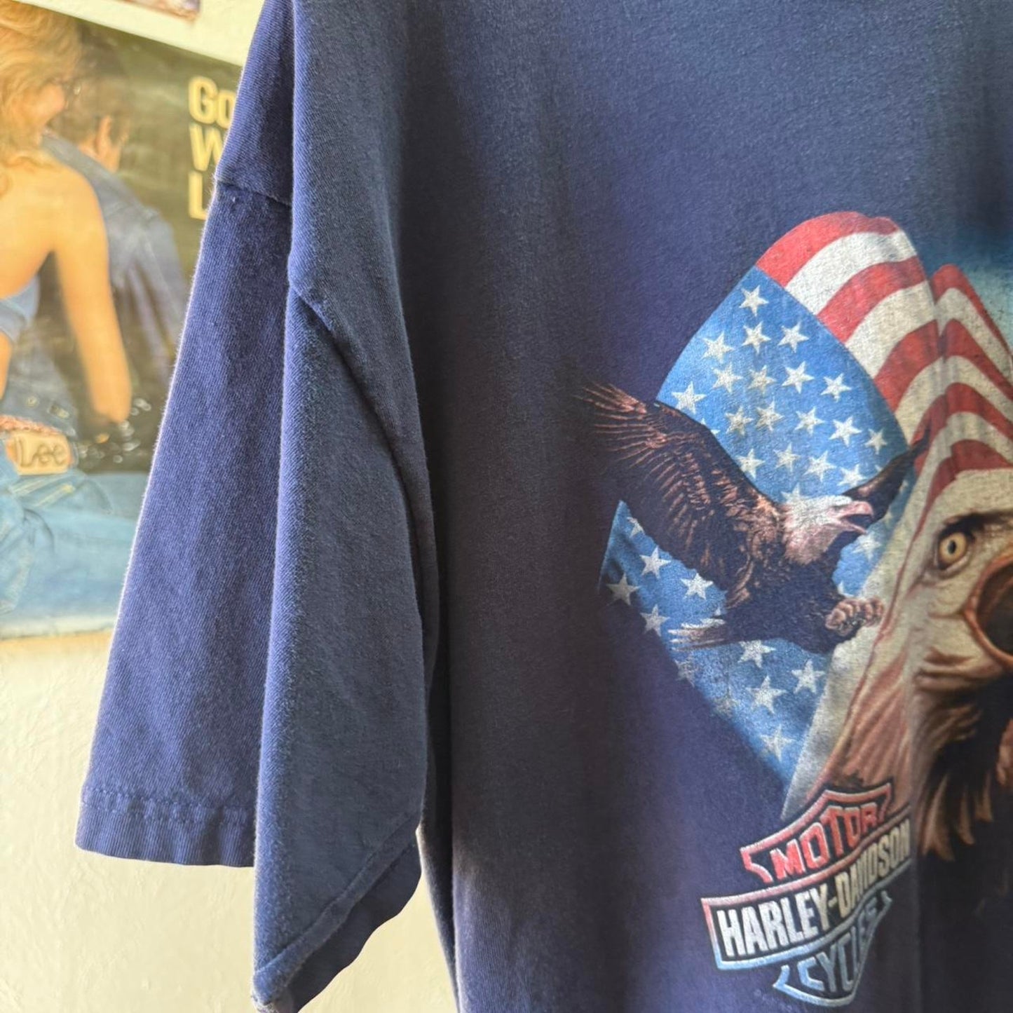 Vintage Y2K Harley Davidson Motorcycles Biker Eagle T-Shirt - X-Large